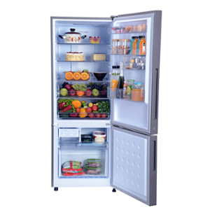 Haier 278L 1 HIT 2 Star Spiral Glass Black Bottom Mounted Refrigerator, HRB-3404PSG-E