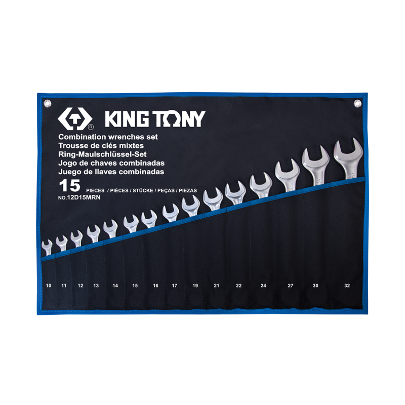 King Tony 15 PCS Combination Wrench Set, 12D15MRN