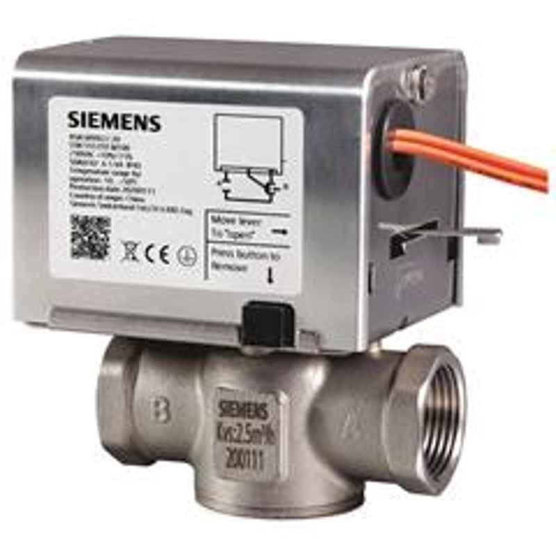 Siemens IP40 PN16 Rated 2 Way Zone Valve with Spring Return On/Off Actuator, MVI422.20