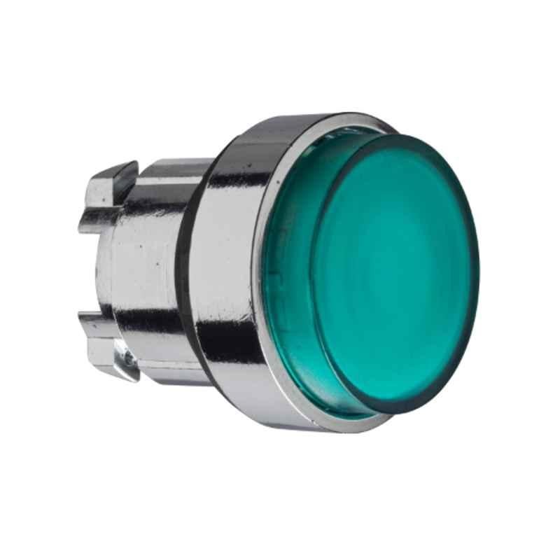 Schneider 22mm Round Green Projecting Illuminated Push Button for Integral LED, ZB4BW133