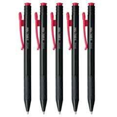 PENAC X-Ball Plastic Red Ball Pen, BA3301-02FPO5 (Pack of 5)