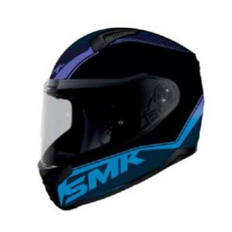 SMK Typhoon Reptile Multicolor Full Face Motorbike Helmet, GL255, Size: Medium