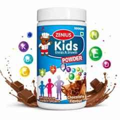 Zenius India 500g Chocolate Flavour Kids Protein Powder with Calcium Citrate Malate & Maltodextrin for Height Growth, Builds Strong Bones & Boosts Immunity