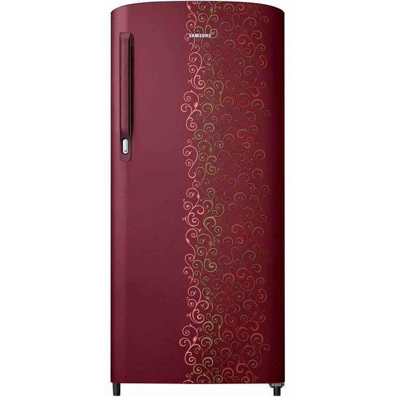 Samsung 192 Litre Royal Tendrill Red 2S Single Door Refrigerator, RR19M14A2RJ