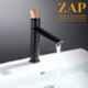 ZAP Brass Black & Rose Gold Twist Tall Body Hot & Cold Basin Mixer Pillar Tap