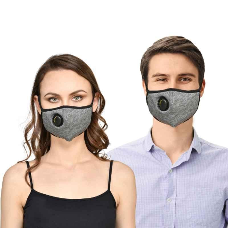Strauss 16x12x1.5cm Small Grey Unisex Anti-Bacterial Vent Protection Mask, ST-2275