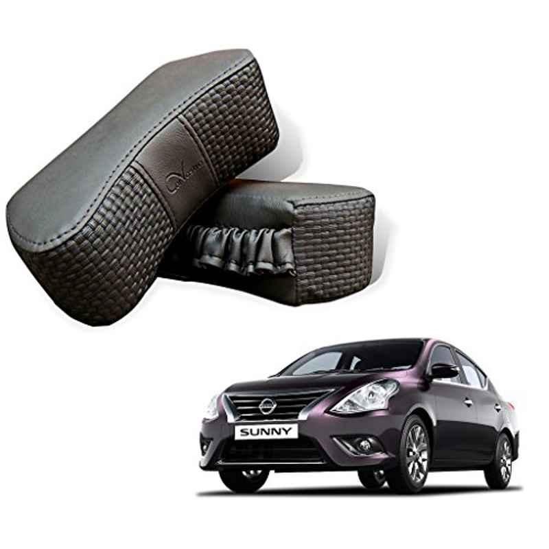 Kozdiko 2 Pcs Memory Foam Grey Car Vastra Neck Rest Cushion Set for Nissan Sunny, koz_5404