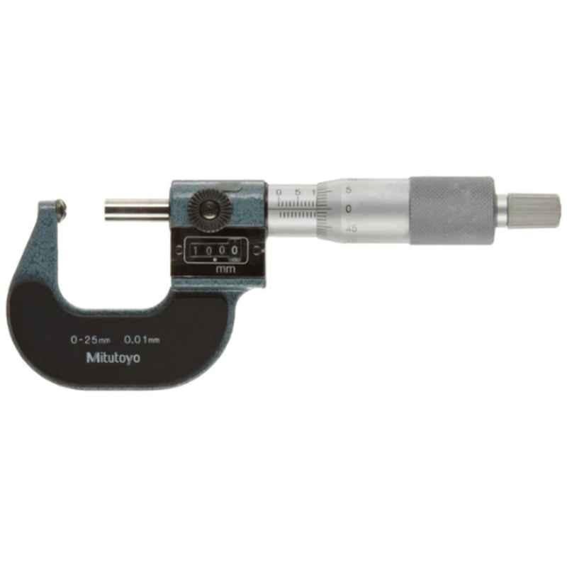 Mitutoyo 0-1 inch Anvil & Spindle Spherical Face Micrometer, 295-253