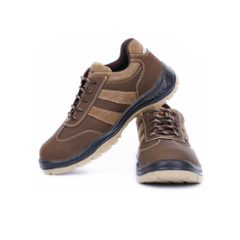 Coffer Safety Nubuck Leather Brown Steel Toe Mens Safety Shoes, 1118, Size: 10