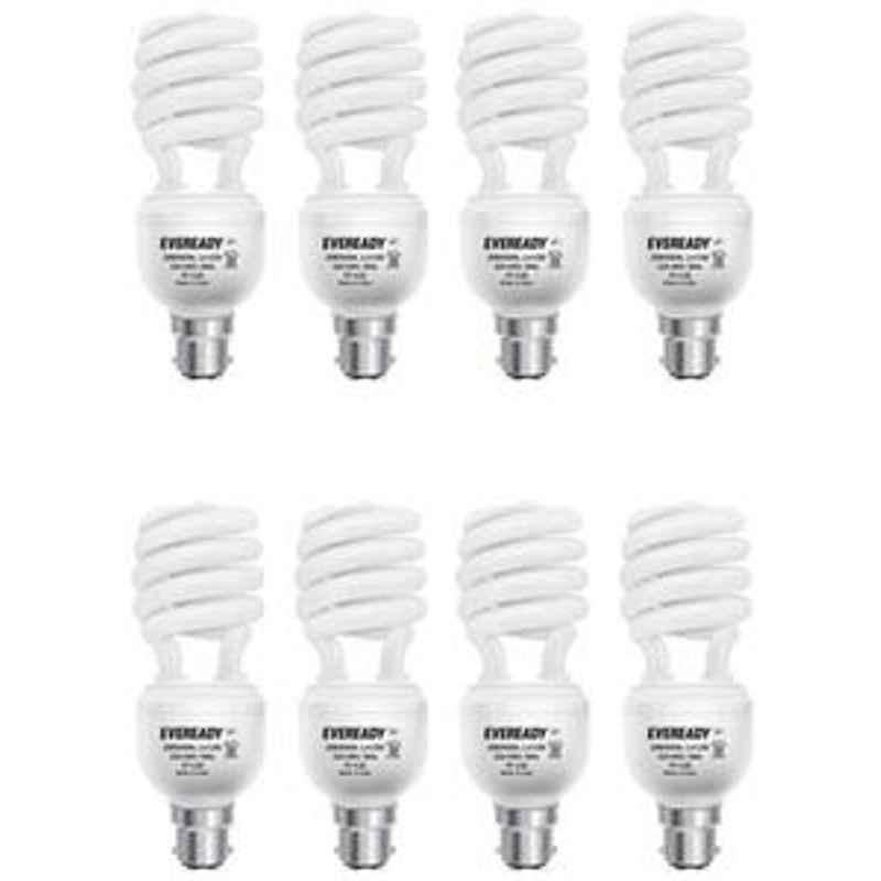 Eveready 15W Spiral 8Pcs HPF White CFL Bulb