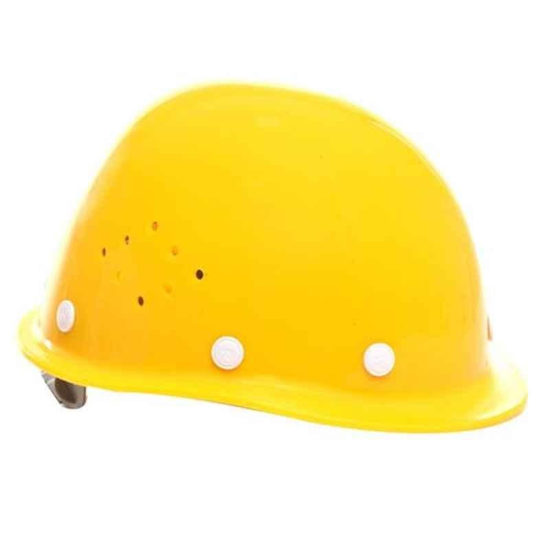 Darit Yellow ABS Ratchet Textile Safety Helmet with Foam Sweatband, ES-237