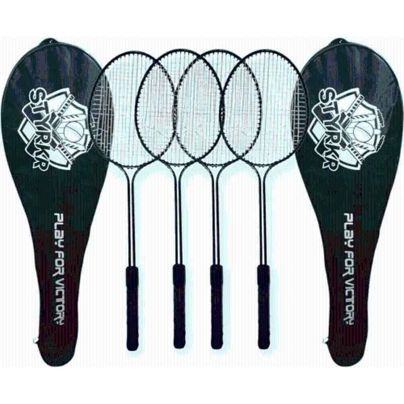 STYRKR Alloy Steel Multicolour Badminton Racquet Kit Badminton Kit