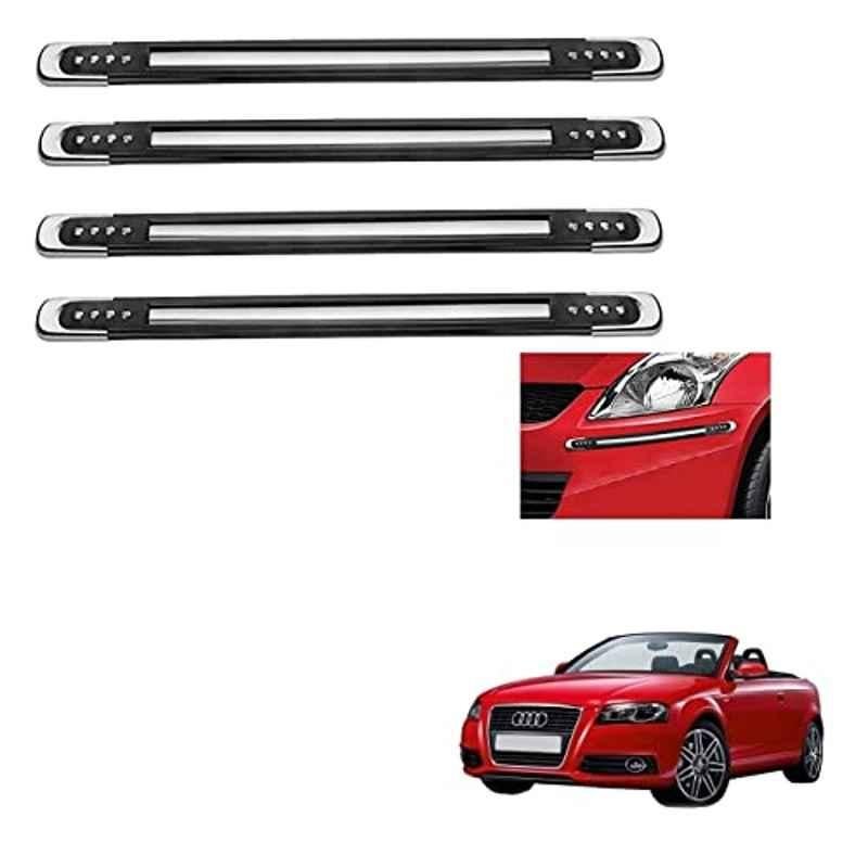 Kozdiko 4 Pcs Black Designer Car Bumper Protector Guard Set for Audi A3 Cabriolet