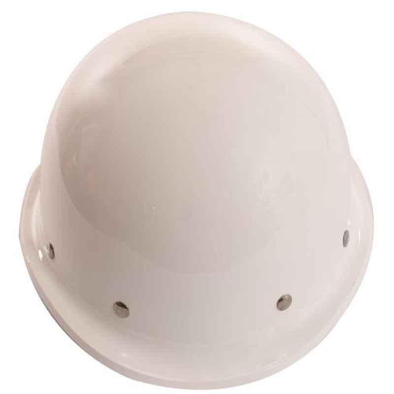 Darit White ABS Ratchet Textile Safety Helmet with Foam Sweatband, ES-240