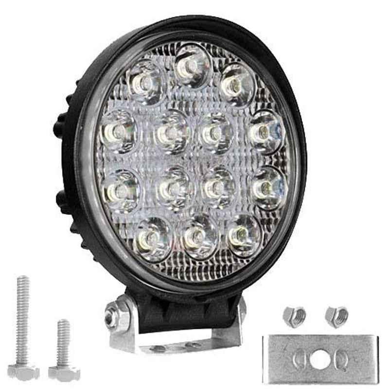 AllExtreme EX14RW1 14 LED 42W 4 inch White Round Waterproof Fog Light