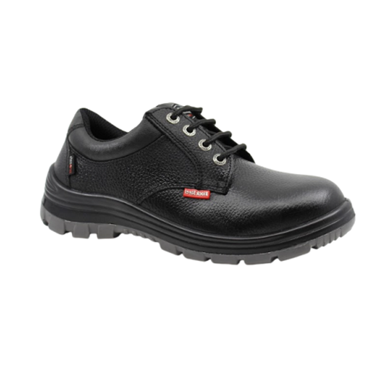 Blacksteel BS 9041 Leather Steel Toe Black Work Safety Shoes, Size: 6