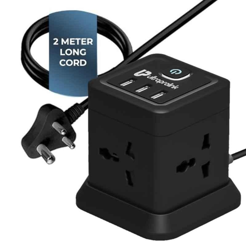 Ultraprolink Power Qube 10000A PC & Copper 7-in-1 Power Hub Extension Board, UM1084UBLK