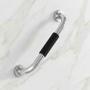 Plantex High Grade Stainless Steel Grab Bar for Toilet with Grip/14 inch Anti-Slip Handle for Bathroom Support (Chrome)