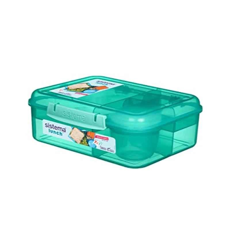 Sistema 1.65L Plastic Green Bento Lunch Box, 41690
