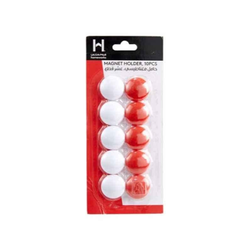 Homeworks 10mm White Magnet Holders, ACE1376286 (Pack of 10)