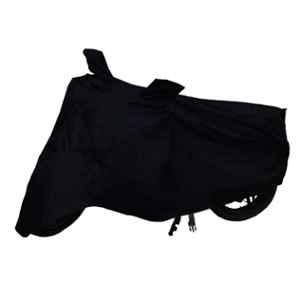 Riderscart Polyester Black Waterproof Two Wheeler Body Cover with Storage Bag for Royal Enfield Classic 500 Battle Green