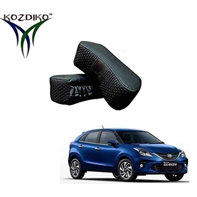 Kozdiko 2 Pcs Memory Foam Black Luxurious Neck Rest Set for Toyota Glanza, koz_39850