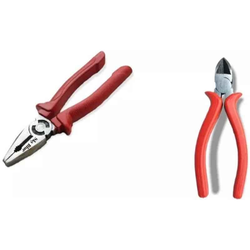 Sky Blue 2 Pcs 7.8 inch Lineman Plier Combo, SBE_PLIER_COMBO_MOD_00310