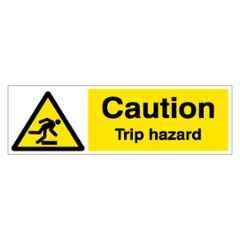 SUNSIGNS 450x150mm Vinyl & Sun Board Caution Trip Hazard Signage, SN0200VNLM1HPIAAL
