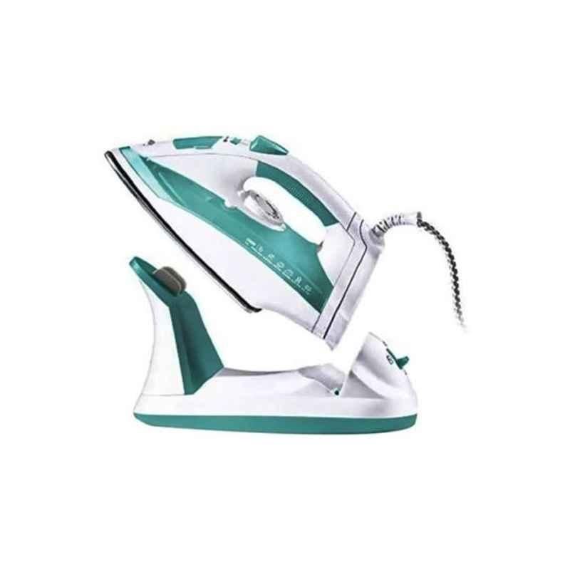 Geepas 2400W Ceramic Green & White Steam Iron with Stand, GSI24015