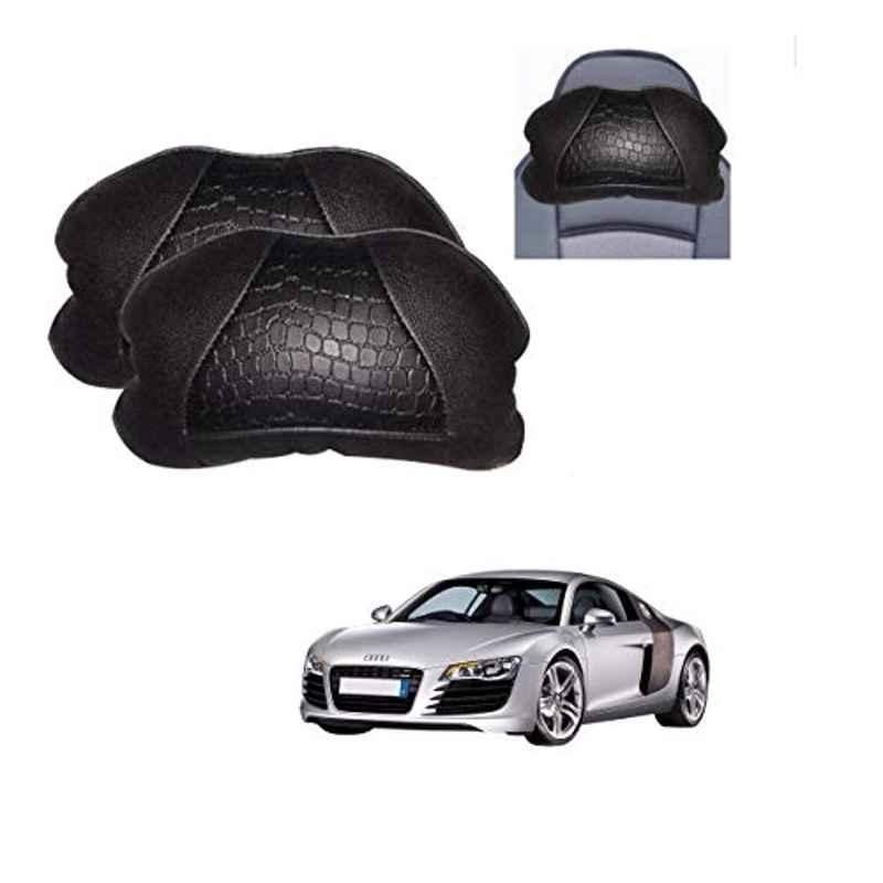 Kozdiko 2 Pcs Black Neck Rest Cushion Pillow Set for Audi R8