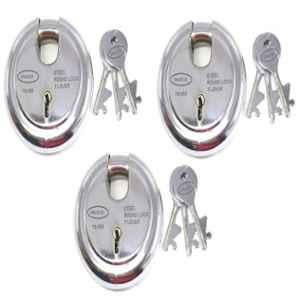Onjecx RPL75 75 mm Steel & Iron 7 Levers Padlock (Pack of 3)