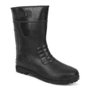Foot Trends MG-D 11 inch PVC Black Safety Gumboot, Size: 9