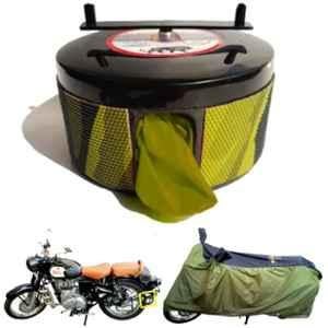 Bike Blazer Green Nylon Taffeta Universal Size Semi-Automatic Bike Body Cover for Royal Enfield Bullet Trials 500, Hunter 350 & Scram
