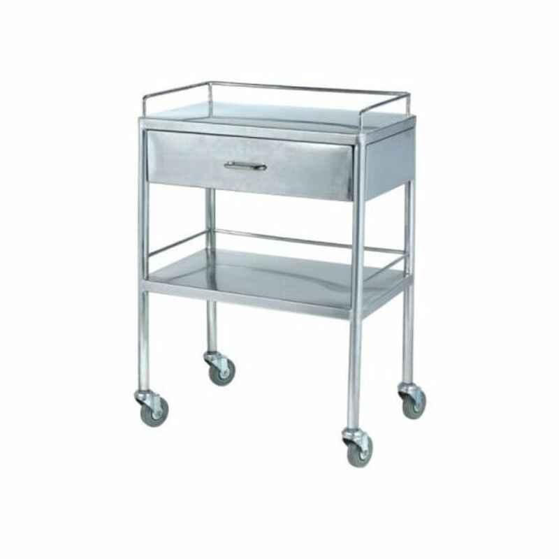 3W 56x38x82.5cm Silver Dressing Trolley, 3W-D11