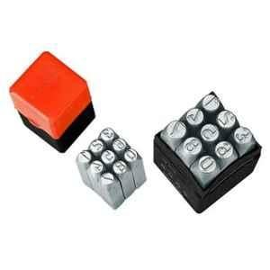Groz 9 Pcs 10mm Carbon Steel Number Stamp Set, NP/10