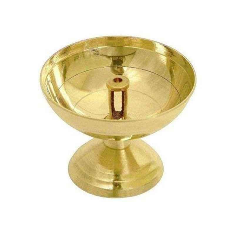 Healthchoice 3.5 inch Brass Worthway Akhand Jyoti Table Diya