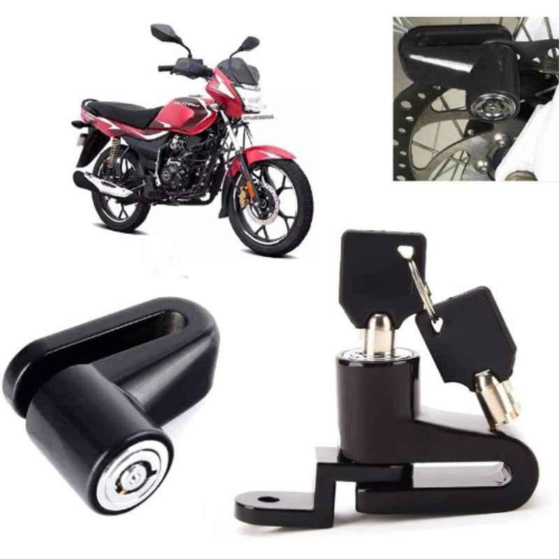 Auto Pearl Steel Black Heavy Duty Anti-Theft Disc Brake Lock for Platina 110 H-Gear, Lock_055