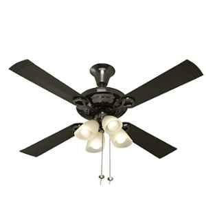 Usha Fontana Lotus 70W Black Chrome Mild steel Ceiling Fan with Decorative Lights, Sweep: 1230 mm