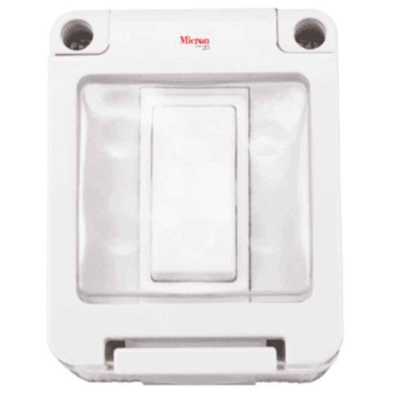 Micron 1 Gang 1 Way PVC Grey IP55 Weatherproof Switch, MMEIP55-001