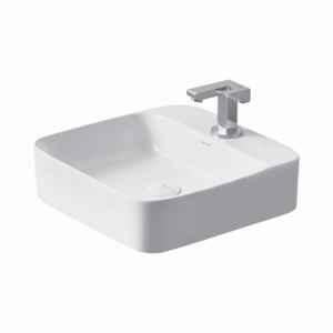 Uken CALLIE 44.45x30.48x13.97cm Premium Ceramic White Table Top Wash Basin