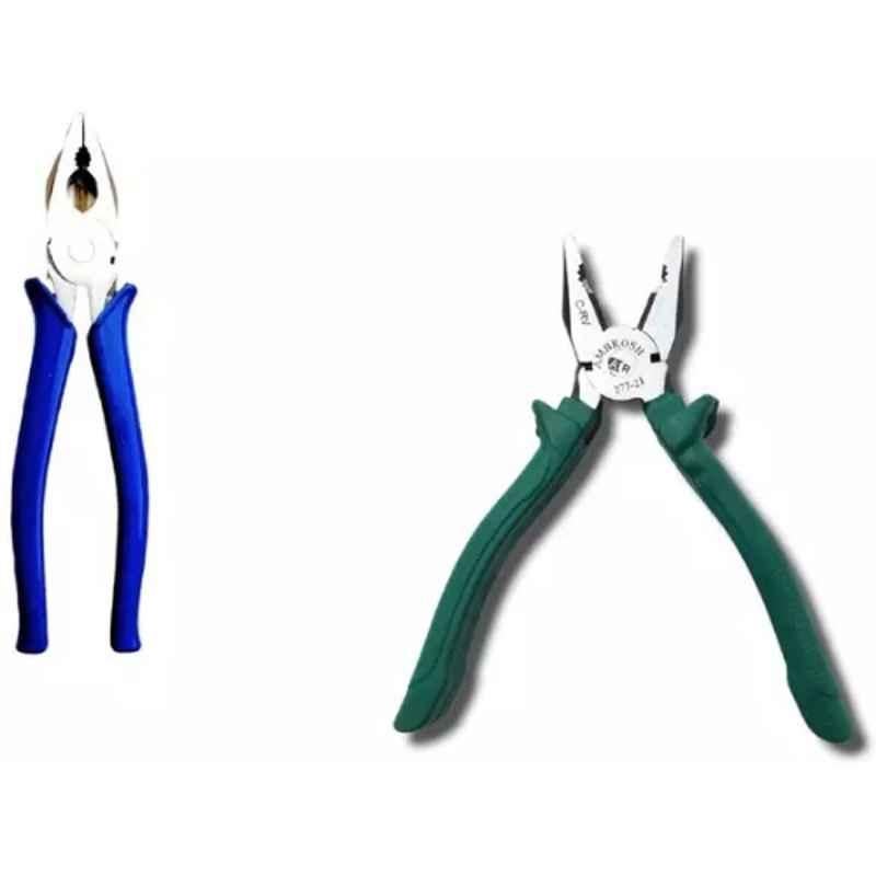 Sky Blue 2 Pcs 7.8 inch Lineman Plier Combo, SBE_PLIER_COMBO_MOD_00058
