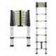 Champion 16.5ft 13 Steps Aluminium & PVC Ultra-Stable Silver & Black Folding Telescopic Ladder