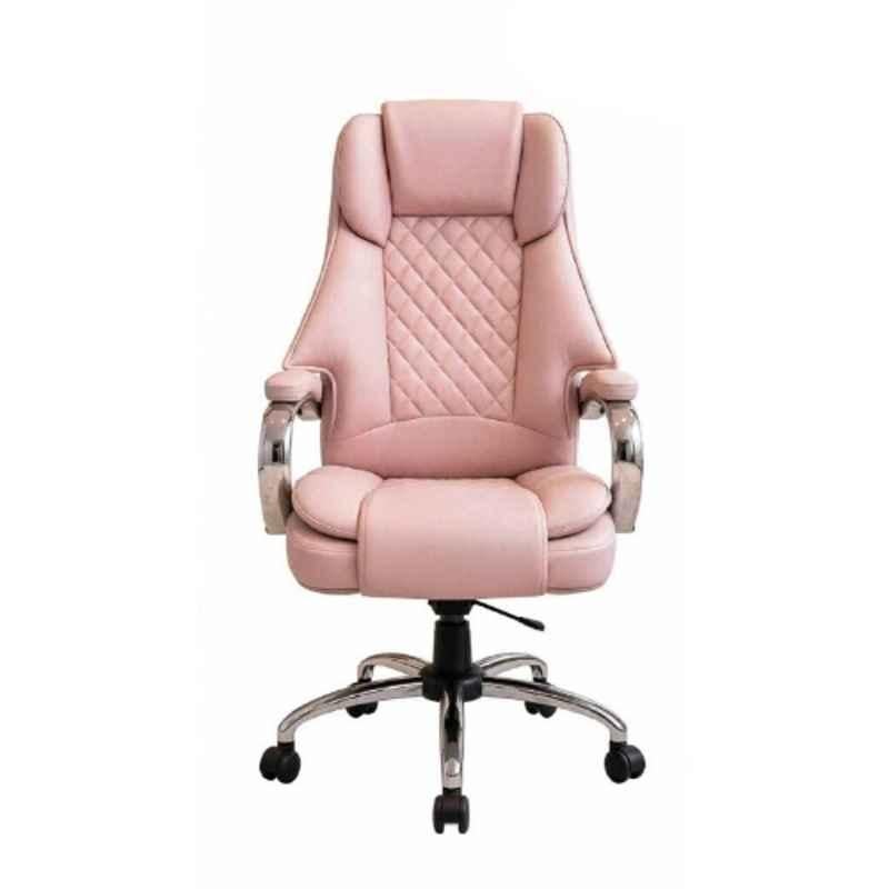 ZRF Leatherette Pink High Back Armrest Ergonomic Office Chair, ZRFA0530