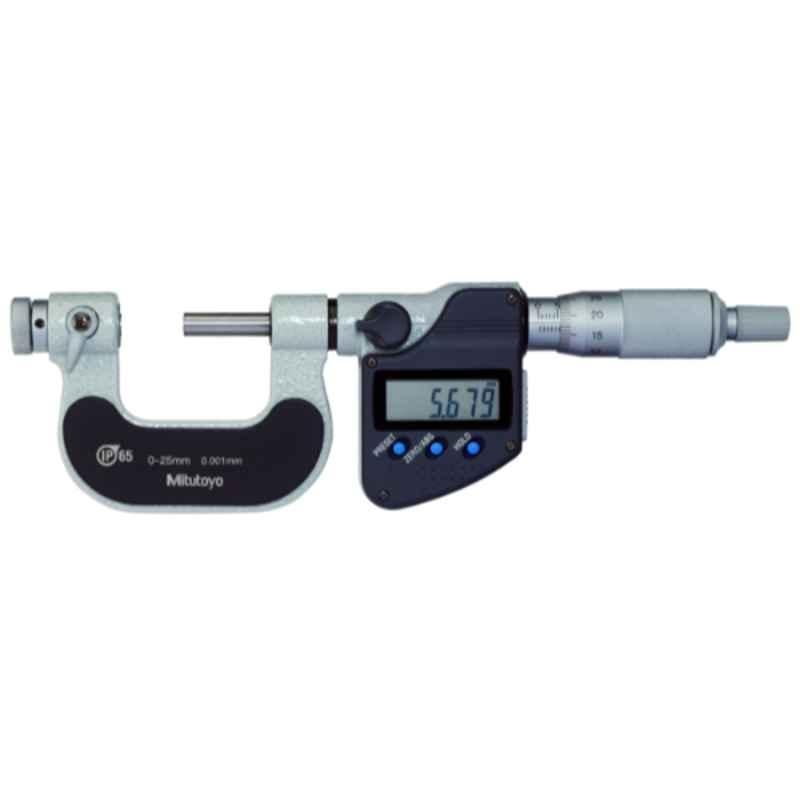 Mitutoyo 0-25mm Interchangeable Anvil-Spindle Tip Screw Thread Digital Micrometer, 326-251-30