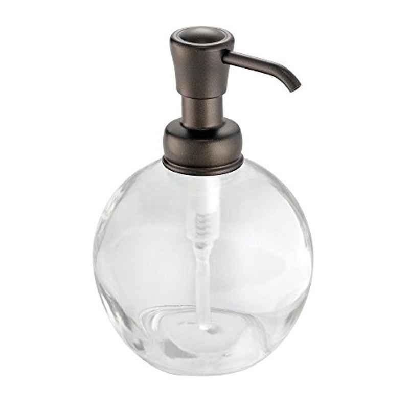 Interdesign Glass Clear & Bronze Soap & Lotion Dispenser Pump, 111440