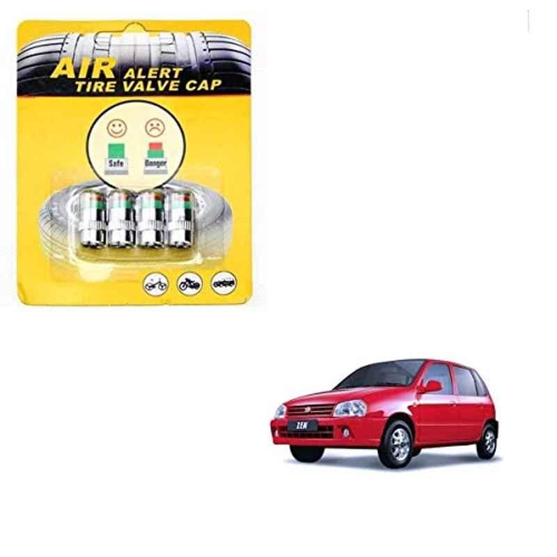 Kozdiko 4 Pcs Iron Air Pressure Alert Car Tyre Valve Caps Set for Maruti Suzuki Zen, Koz-22142