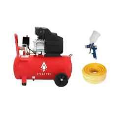 Spear 10 Litre Air Compressor with 1HP Motor, Paint Gun & 3m Hose Pipe