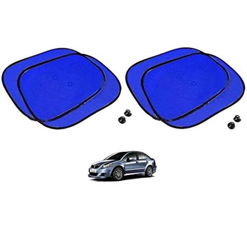 Kozdiko 4 Pcs Blue Chipkoo Car Window Sunshade Curtain Set for Maruti Suzuki SX4, koz_83024