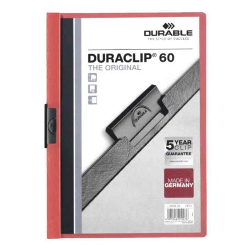 Durable Duraclip 60 A4 Red Clip Folder, 2209-03