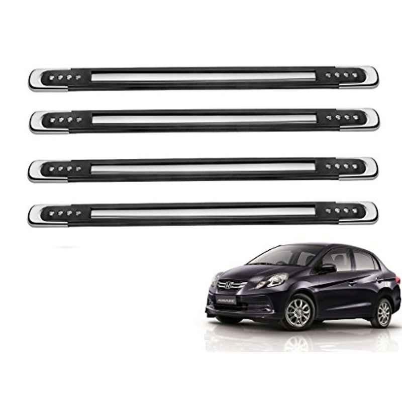 Kozdiko 4 Pcs Designer Black Bumper Protector Set for Honda Amaze, Koz-17338